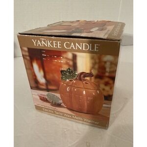 Yankee Candle Wax Warmer Fall Décor Pumpkin Electric Tart Melt Burner Orange